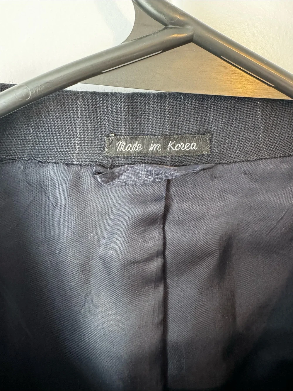 Vintage Men's Pinstripe Suit Jacket & Pants - Navy